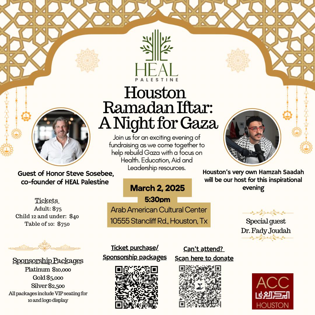 HEAL Houston Ramadan Iftar: A Night for Gaza