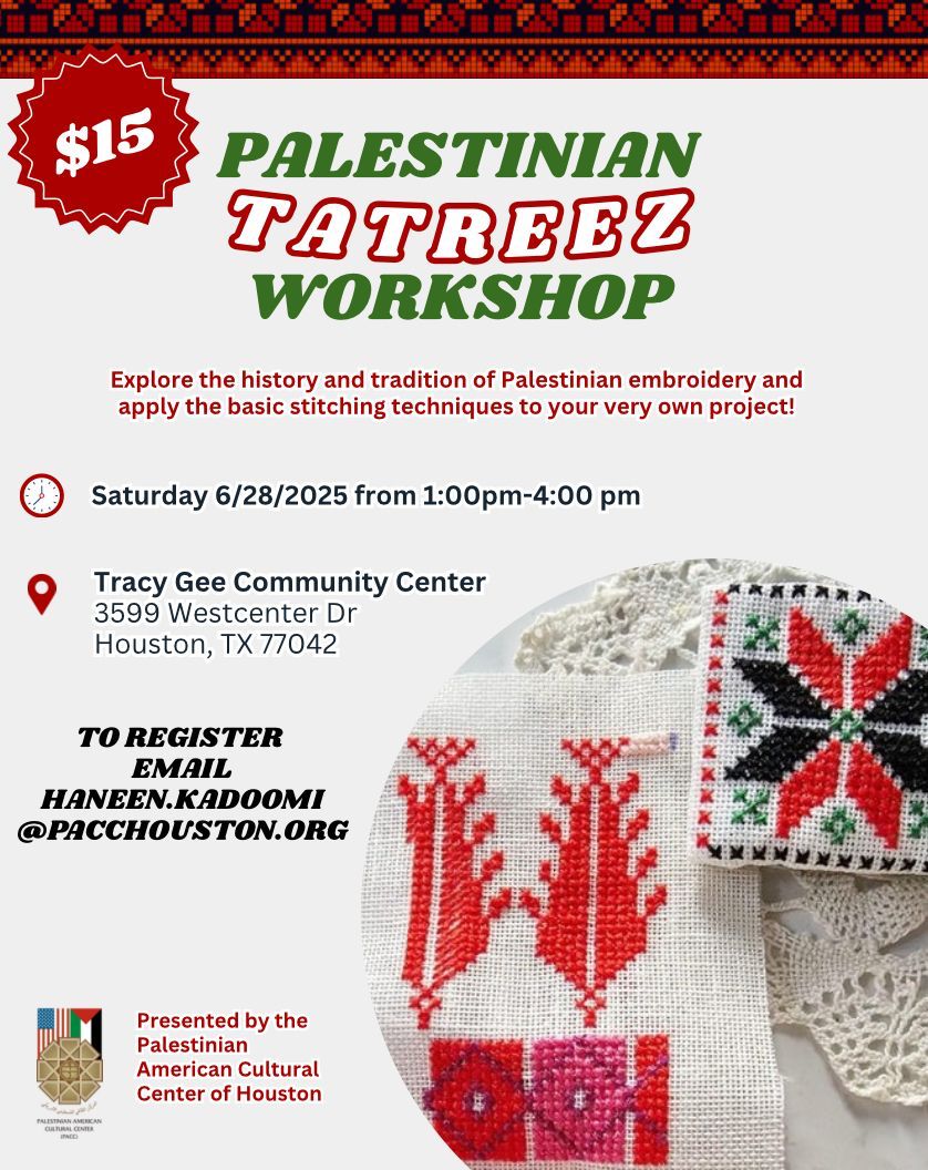 Palestinian Tatreez Workshop